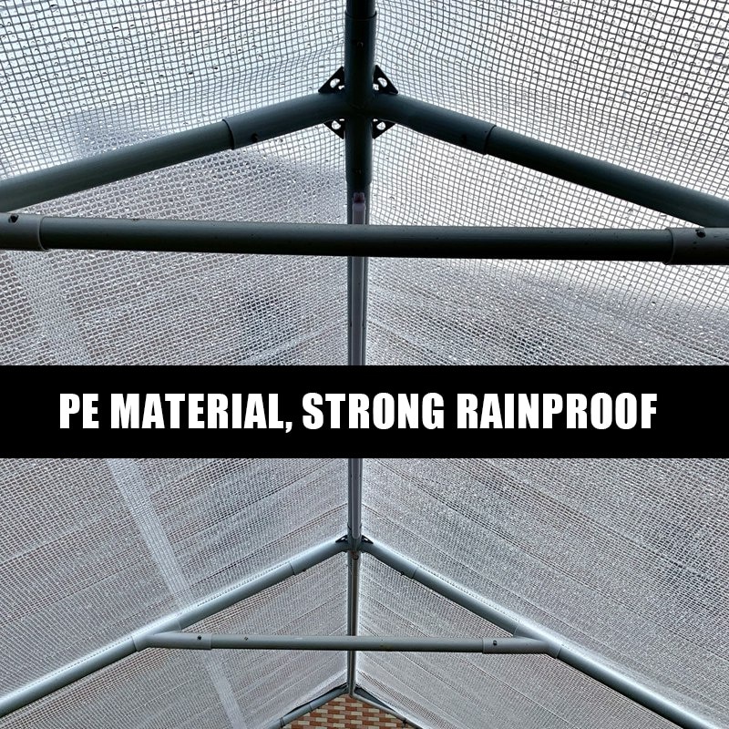 Cheap Goat Tents 0.33mm PE White Mesh Rainproof Cloth Garden Plants Shed Boat Truck Cover Tarpaulin Camping Tent Yard Balcony Waterproof Canopy   